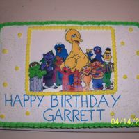 Sesame Street Sesame Street edible image, the rest iced in buttercream. Sprinkles added for some pizzaz.