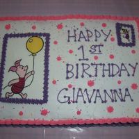 Piglet Birthday Cake 