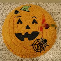 Halloween Pumpkin Made with BC and gummy worms