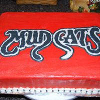 Mudcats Cake I made this for my son's fall end of season party.