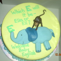 Baby Shower Jungle Animals This cake matched the bedding for the nursery. Buttercream with fondant decorations