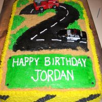 Construction Road With Cars 