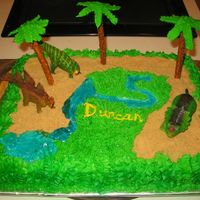 Dinosaur Birthday This is my 2nd attempt at palm trees and I went with the more sturdy pretzel rod.