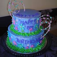 Tinker Bell Cake this was for my nieces birthday. A tinkerbell candle was added at the party.