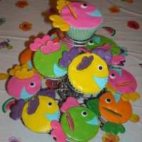 Fish Cup Cakes I made these for my daughter's 10th b-day.