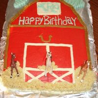 Horses In Barn I made this for my Godson's 7th birthday. He loves horses. I was afraid to attempt the 3D horse but he was happy with this! I used a 1...