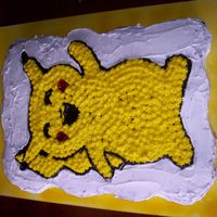 Pikachu This was a birthday for a boy who loves pokeman and his favorite character is pikachu I could not find a mold pan for pikachu so I had to...