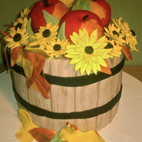 Apple Crate Cake Apple are RKT covered in Fondant
