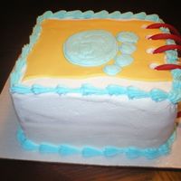 Blues Clues Notebook This is a blues clues notebook cake....The yellow is fondant and the red is licorice