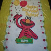 Elmo Cupcake Cake this was a cupcake cake with a FBCT of elmo