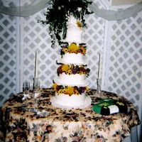 Mable 4 tier smaller scale with fall flowers