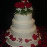 Holly 4 tier dots and red roses