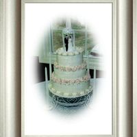 Helen candlelight stand with small pink roses