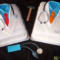 Doctor Cakes I did these last month for my brother's Med. School Graduation. One chocolate with CBC and one white with white BD. Cake design/...