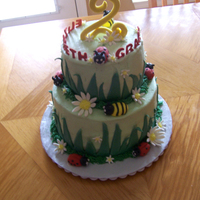 Spring Birthday Cake Just a fun birthday cake for the spring! So glad spring is finally here.