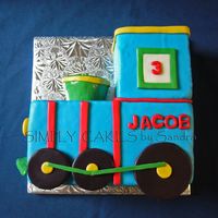 Choo Choo Train Yellow cake with cherry filling. All in MMF.