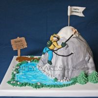 Mt. Kilimanjaro Marble cake with Bavaran Chocolate Cream filling. Covered in MMF. Cake for a guy turning 50 who love to hike & climb. Thanks for all...