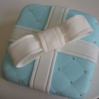 My First Fondant Cake - Wilton Class Iii! Yay! This was so much fun! I can't wait to do more fondant cakes! I just hope I learn how to fix those cracks in the fondant at the...