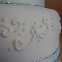 Side Of Final Cake - Wilton Class Iii This is the side of my final cake for Class III! It was really fun! I can't wait to do more!