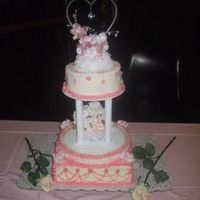 My Sons Wedding Cake My First My first attempt A dummy cake was used to play with the tips and check consistancy frosting. I had 3 days to the last minute wedding I wasn...