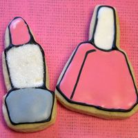 Girly Cookies NFSC with Antonia RI. A local hair salon will be giving these to the girls who come in to have their hair done for prom.