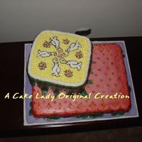 Indian Housewarming Cake For my friends housewarming puja, eggless saffron cake with pistachio filling iced in RBC, then painted with colors and dust. Top made to...