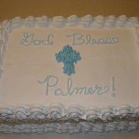 Baptismal Cake This cake was made on the fly at the last minute for a baptism. Customer wanted something very simple.