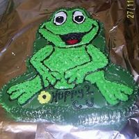 Hoppy 2 C U Frog Cake I am a big frog collector and when i seen this pan I knew I just had to use it right away. :-)
