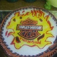 Harley Davidson Cake I made this cake for a friend of mine. First try, They loved it :-)