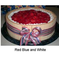 Bow Cake Strawberries, Jello and Whipped Cream