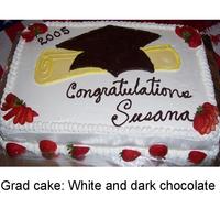 Graduation Cap Whipped cream decoraations and chocolate