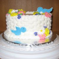 Baske_Weave_1.jpg This is a basket weave cake that I did for the Wilton Course #2. It could be for Easter or Mother's Day or any type of Spring...