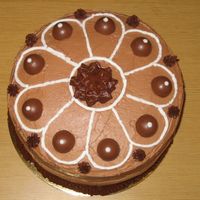 First Cake I Ever Sold Here's a chocolate buttercream cake that a co-worker requested. It's the first cake I've ever sold. I sold it for $25.