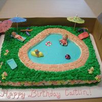 Pool Party Birthday Birthday cake for a friends daughter. I got the idea from several cakes here on CC. Cake is white choc, buttercream dream with MMF. Thanks...