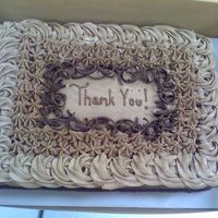 Chocolate Galore! Teacher appreciation cake for my son's school. Cake is butter fudge with oreo filling and chocolate buttercream dream. I couldn't...