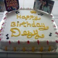 High School Musical This was for a little 8 yr old who loved HSM. All BC & chocolate cake. I printed the pics on my printer and stuck em to toothpicks and...