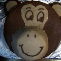 Madi's Monkey Cake My niece wanted a monkey cake for her family party. This is it. I copied it from someone on here but I have no idea who - sorry. The nose...
