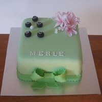 Lawn Bowls Birthday birthday cake for a friends mum celebrating her 80th. She is a keen lawn bowler