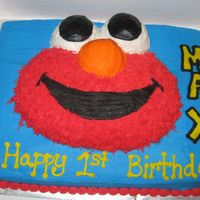 Elmo I was happy with how this turned out, even though the eyes look a little funny to me. THe birthday boy loved it!