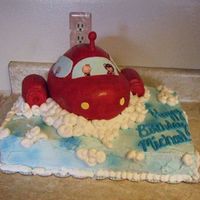 Little Einstein's I made this for my sons 4th birthday. Rocket was molded from rice krispie treat, covered in fondant and painted.