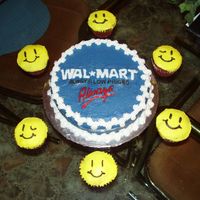 Wal-Mart Cake I made this cake for my Grandma's 58th birthday. She loves to shop at Wal-Mart, so I decided to surprise her with this cake and smiley...