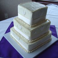 Heart Wedding Cake This is a photo of a recent wedding cake before it had the topper ,etc.