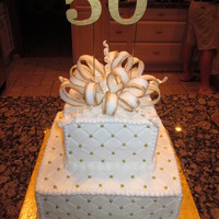 Classy 50Th Cake The lady who received this cake wanted something just in white and gold and wanted it 'classy' for her 50th. Her reaction was...
