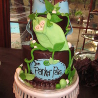Parker Peas This was a babyshower cake for a mother having twin boys. The inspiration for this cake was the invitation. The cake is a 9" and a 6&...