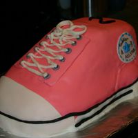 Aj's Shoe 2 year old birthday, all mmf. Some buttercream accents.