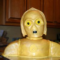 C3Po all fondant. attempt at C3PO.