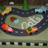 Race Car Birthday all fondant. design was copied froma fellow CCer.