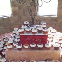 "fall In Love" 3 different kinds of leaves, veined and painted with 8 different fall colors. I used that dream whip for the topping!