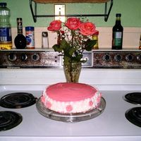 Pink Flowers My hubby bought me pink flowers... so I tried to make a cake to immitate them :D