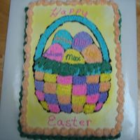 Easter Basket Basket of Easter Eggs for a friend. Each egg has one of her grandchildren's name on it.